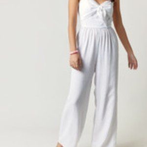 NWT Trista Pom Front Tie Jumpsuit